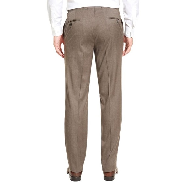 Jack Victor Mens Wool Dress Pants Lt. Brown - Picture 3 of 10